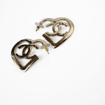 CHANEL Earrings Gold 22P CC Heart Earrings Light Gold -Knockoff
