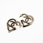 CHANEL Earrings Gold 22P CC Heart Earrings Light Gold -Knockoff
