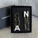 CHANEL Earrings Gold Cha-nel  Earrings Black, White and Gold -Knockoff
