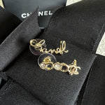 CHANEL Earrings Gold Chanel and Crystal Earrings Light Gold -Knockoff
