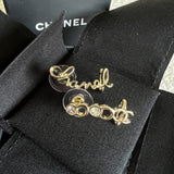 CHANEL Earrings Gold Chanel and Crystal Earrings Light Gold -Knockoff
