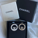 CHANEL Earrings Gold Chanel Crystal & Silver Earrings -Knockoff
