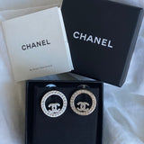 CHANEL Earrings Gold Chanel Crystal & Silver Earrings -Knockoff
