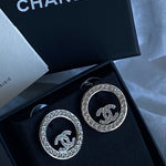 CHANEL Earrings Gold Chanel Crystal & Silver Earrings -Knockoff
