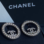 CHANEL Earrings Gold Chanel Crystal & Silver Earrings -Knockoff
