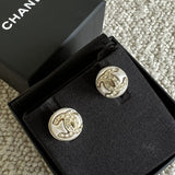 CHANEL Earrings Gold Chanel Round CC Earrings -Knockoff
