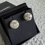 CHANEL Earrings Gold Chanel Round CC Earrings -Knockoff
