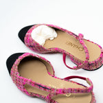 CHANEL Flats Chanel Tweed Slingbacks Size 36/5.5 Pink / Black -Knockoff
