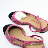 CHANEL Flats Chanel Tweed Slingbacks Size 36/5.5 Pink / Black -Knockoff
