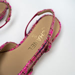 CHANEL Flats Chanel Tweed Slingbacks Size 36/5.5 Pink / Black -Knockoff
