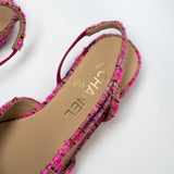 CHANEL Flats Chanel Tweed Slingbacks Size 36/5.5 Pink / Black -Knockoff
