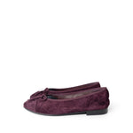 CHANEL Flats Purple 19K CC Suede Ballerina Flats Burgundy 35.5 / 5 -Knockoff
