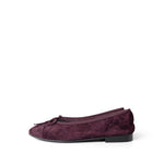 CHANEL Flats Purple 19K CC Suede Ballerina Flats Burgundy 35.5 / 5 -Knockoff
