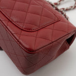 CHANEL Handbag 17B Mini Rectangular Red Caviar Quilted Flap Silver Hardware’s -Knockoff
