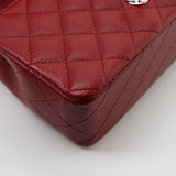 CHANEL Handbag 17B Mini Rectangular Red Caviar Quilted Flap Silver Hardware’s -Knockoff
