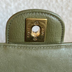 Chanel Handbag 17C Khaki Green Chevron Calfskin Mini Rectangular Flap Brushed GHW -Knockoff
