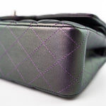 CHANEL Handbag 17S Purple Iridescent Lambskin Quilted Classic Flap Medium -Knockoff
