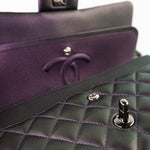 CHANEL Handbag 17S Purple Iridescent Lambskin Quilted Classic Flap Medium -Knockoff
