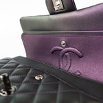 CHANEL Handbag 17S Purple Iridescent Lambskin Quilted Classic Flap Medium -Knockoff
