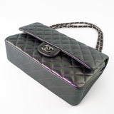 CHANEL Handbag 17S Purple Iridescent Lambskin Quilted Classic Flap Medium -Knockoff
