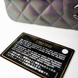 CHANEL Handbag 17S Purple Iridescent Lambskin Quilted Classic Flap Medium -Knockoff
