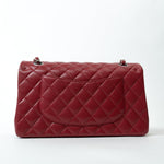 CHANEL Handbag 18B Raspberry Red Caviar Quilted Classic Flap Medium Silver Hardware -Knockoff
