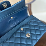 CHANEL Handbag 18S Dark Blue Caviar Quilted Classic Double Flap Light Gold Hardware -Knockoff
