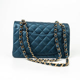 CHANEL Handbag 18S Dark Blue Small Caviar Quilted Classic Double Flap Light Gold Hardware -Knockoff
