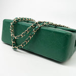 CHANEL Handbag 18S Emerald Green Caviar Quilted Classic Flap Jumbo Light Gold Hardware -Knockoff
