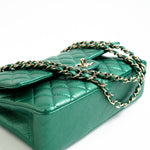 CHANEL Handbag 18S Emerald Green Caviar Quilted Classic Flap Medium Light Gold Hardware -Knockoff
