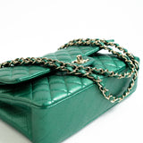 CHANEL Handbag 18S Emerald Green Caviar Quilted Classic Flap Medium Light Gold Hardware -Knockoff
