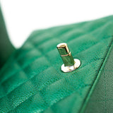 CHANEL Handbag 18S Emerald Green Caviar Quilted Mini Square Light Gold Hardware -Knockoff
