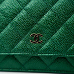 CHANEL Handbag 18S Emerald Green Caviar Quilted Wallet on Chain (WOC) -Knockoff
