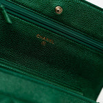 CHANEL Handbag 18S Emerald Green Caviar Quilted Wallet on Chain (WOC) -Knockoff
