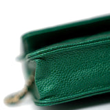 CHANEL Handbag 18S Emerald Green Caviar Quilted Wallet on Chain (WOC) -Knockoff
