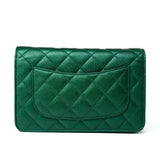 CHANEL Handbag 18S Emerald Green Caviar Quilted Wallet on Chain (WOC) -Knockoff
