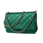 CHANEL Handbag 18S Emerald Green Caviar Quilted Wallet on Chain (WOC) -Knockoff
