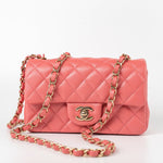 CHANEL Handbag 18S Pink Caviar Quilted Mini Rectangular Flap Light Gold Hardware -Knockoff
