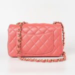 CHANEL Handbag 18S Pink Caviar Quilted Mini Rectangular Flap Light Gold Hardware -Knockoff
