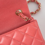 CHANEL Handbag 18S Pink Caviar Quilted Mini Rectangular Flap Light Gold Hardware -Knockoff
