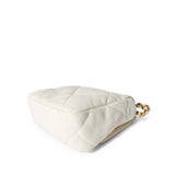 CHANEL Handbag 19 / White White Lambskin Quilted 19 Flap Small Mixed Hardware -Knockoff
