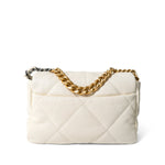 CHANEL Handbag 19 / White White Lambskin Quilted 19 Flap Small Mixed Hardware -Knockoff
