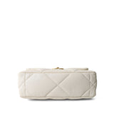 CHANEL Handbag 19 / White White Lambskin Quilted 19 Flap Small Mixed Hardware -Knockoff
