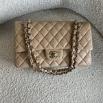 CHANEL Handbag 19B Dark Beige Caviar Quilted Classic Flap Medium LGHW -Knockoff
