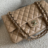 CHANEL Handbag 19B Dark Beige Caviar Quilted Classic Flap Medium LGHW -Knockoff
