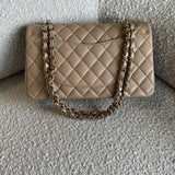 CHANEL Handbag 19B Dark Beige Caviar Quilted Classic Flap Medium LGHW -Knockoff
