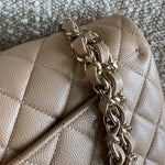 CHANEL Handbag 19B Dark Beige Caviar Quilted Classic Flap Medium LGHW -Knockoff
