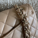 CHANEL Handbag 19B Dark Beige Caviar Quilted Classic Flap Medium LGHW -Knockoff
