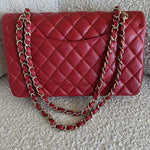 CHANEL Handbag 19B Red Caviar Quilted Classic Flap Medium SHW -Knockoff
