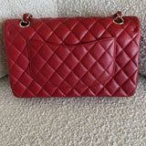 CHANEL Handbag 19B Red Caviar Quilted Classic Flap Medium SHW -Knockoff
